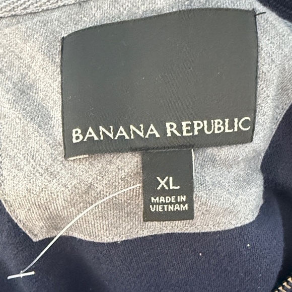 NWOT Banana Republic Navy Full Zip Sweater Men’s XL Knit Zip Cardigan - Picture 3 of 4